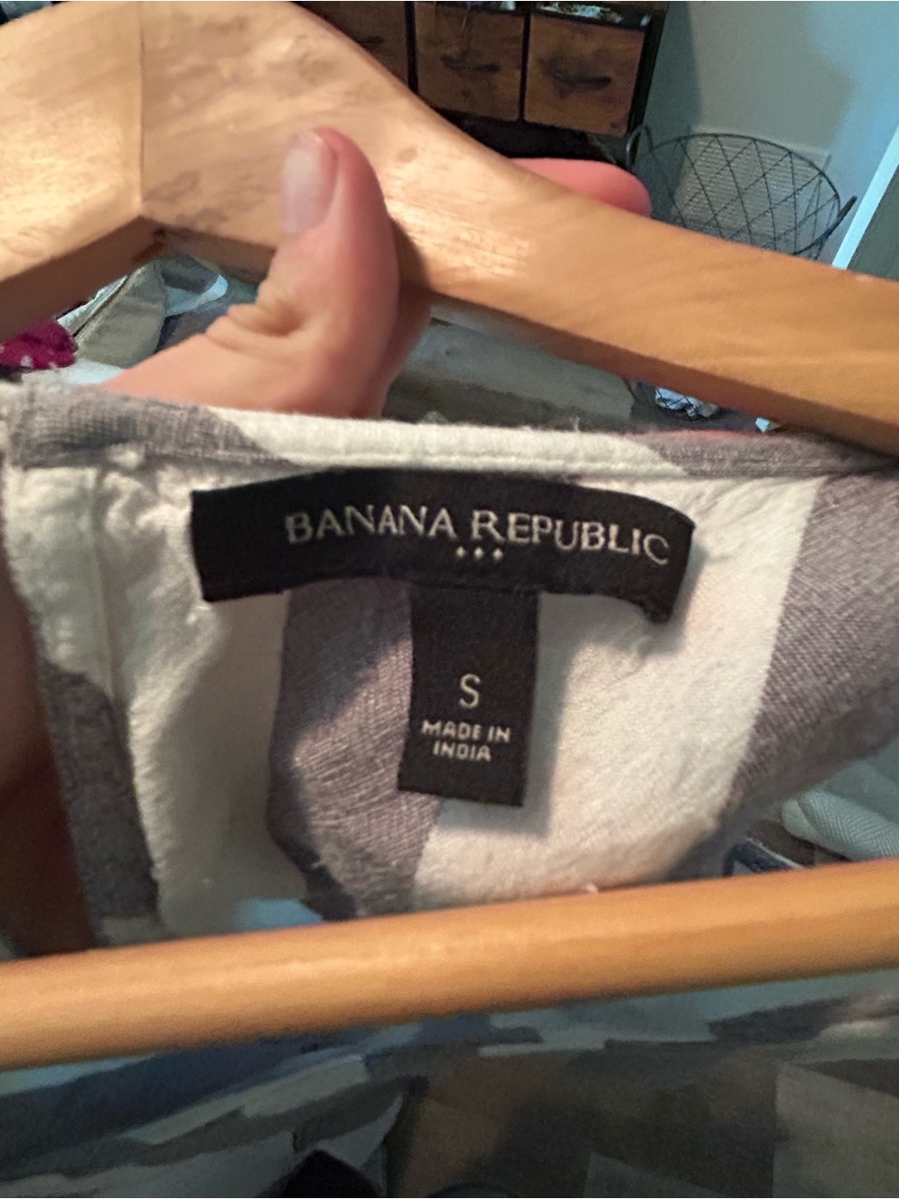 Banana Republic Vertical Stripe Sleeveless Romper in White and Gray - Picture 6 of 6